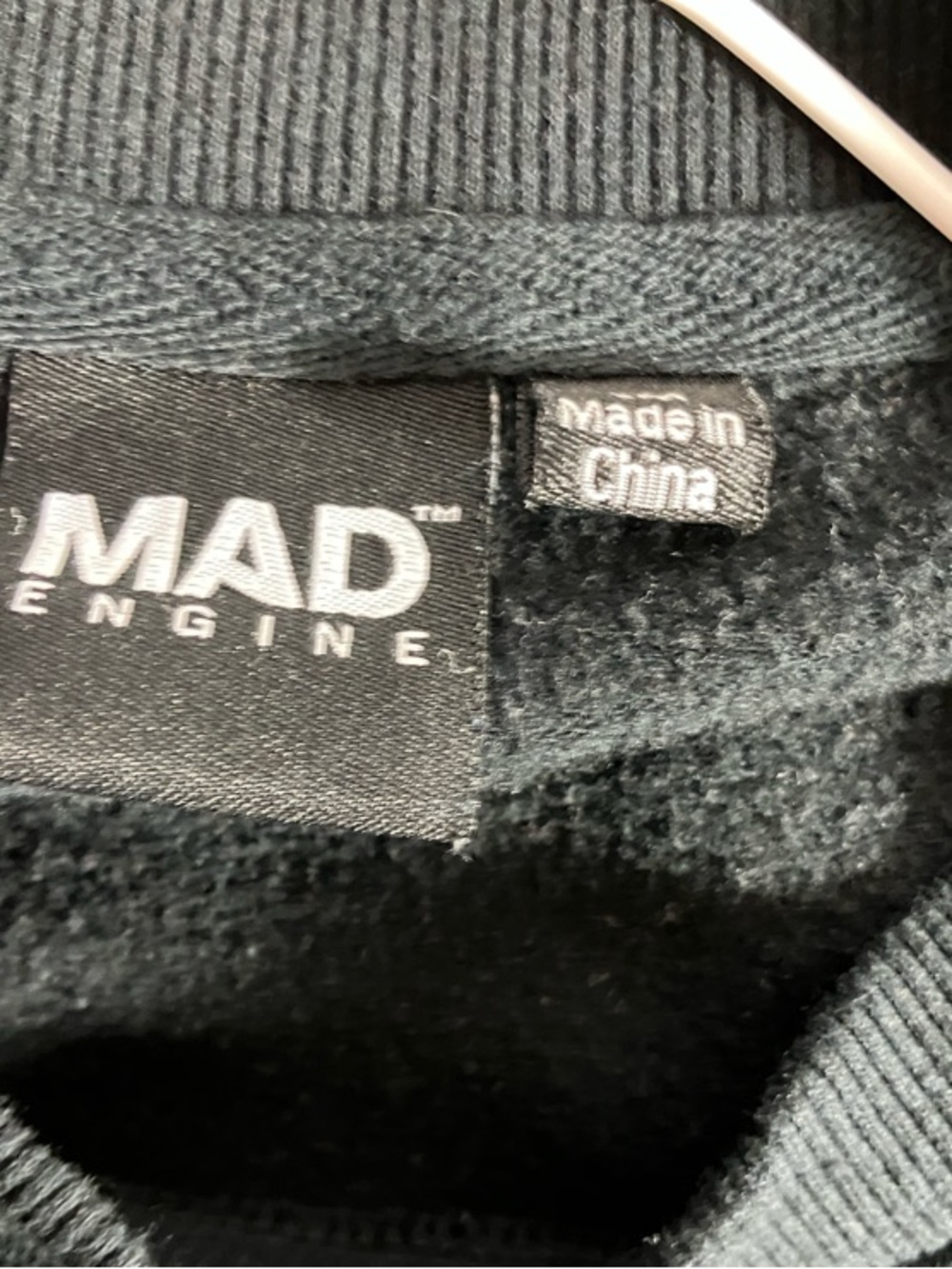 MAD Engine Black Crewneck Sweatshirt with Cream Skeleton Graphic - Picture 2 of 10
